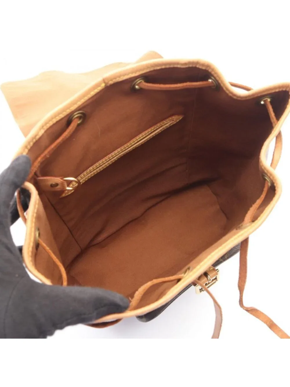 Louis Vuitton Backpack Montsouris MM Monogram Canvas Leather